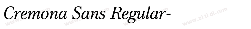Cremona Sans Regular字体转换